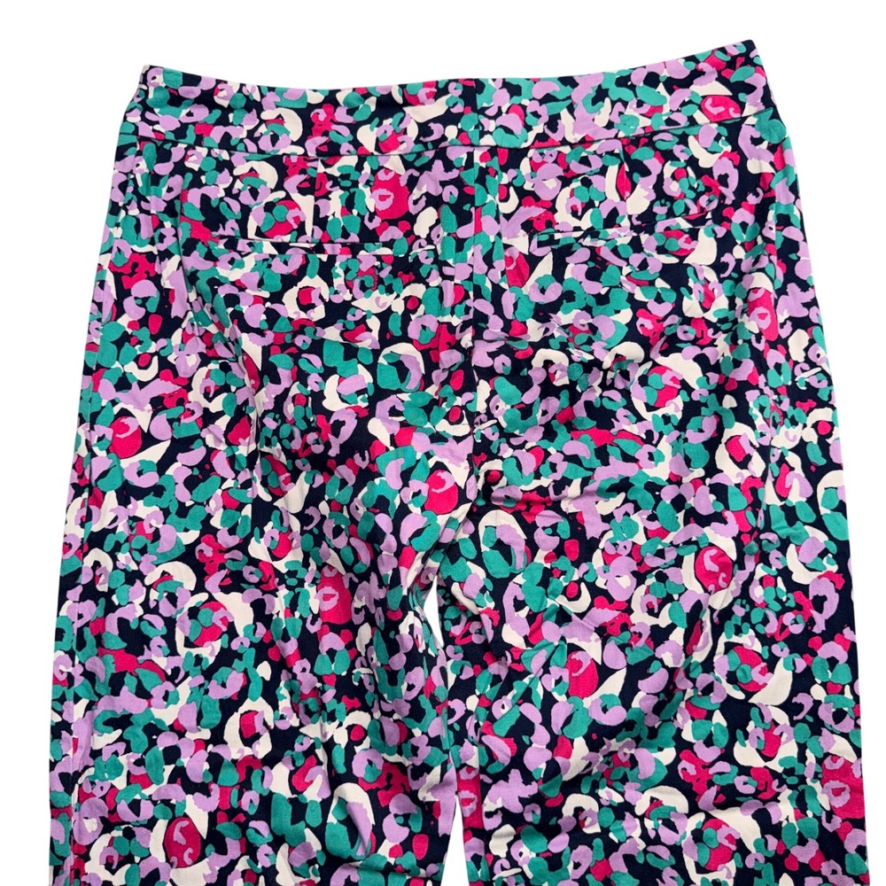 Pappagallo Womens Multi Color Abstract Print Cropped Straight Leg Pants Size 10 - Picture 5 of 8